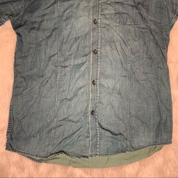 Sz Small Drykorn Denim Blue Collar Shirt - Picture 8 of 11